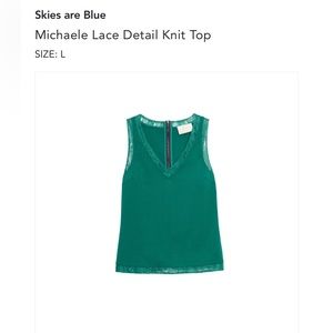 Skies are Blue Michaele Lace Detail Knit Top